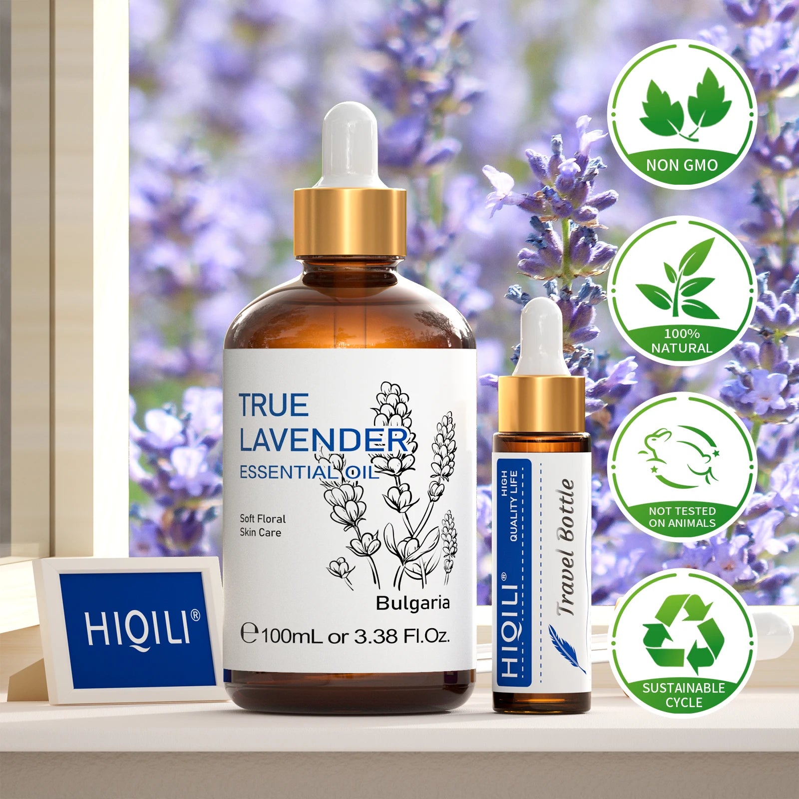 HIQILI Pure Lavender Essential Oil 100ml – Aromatherapy