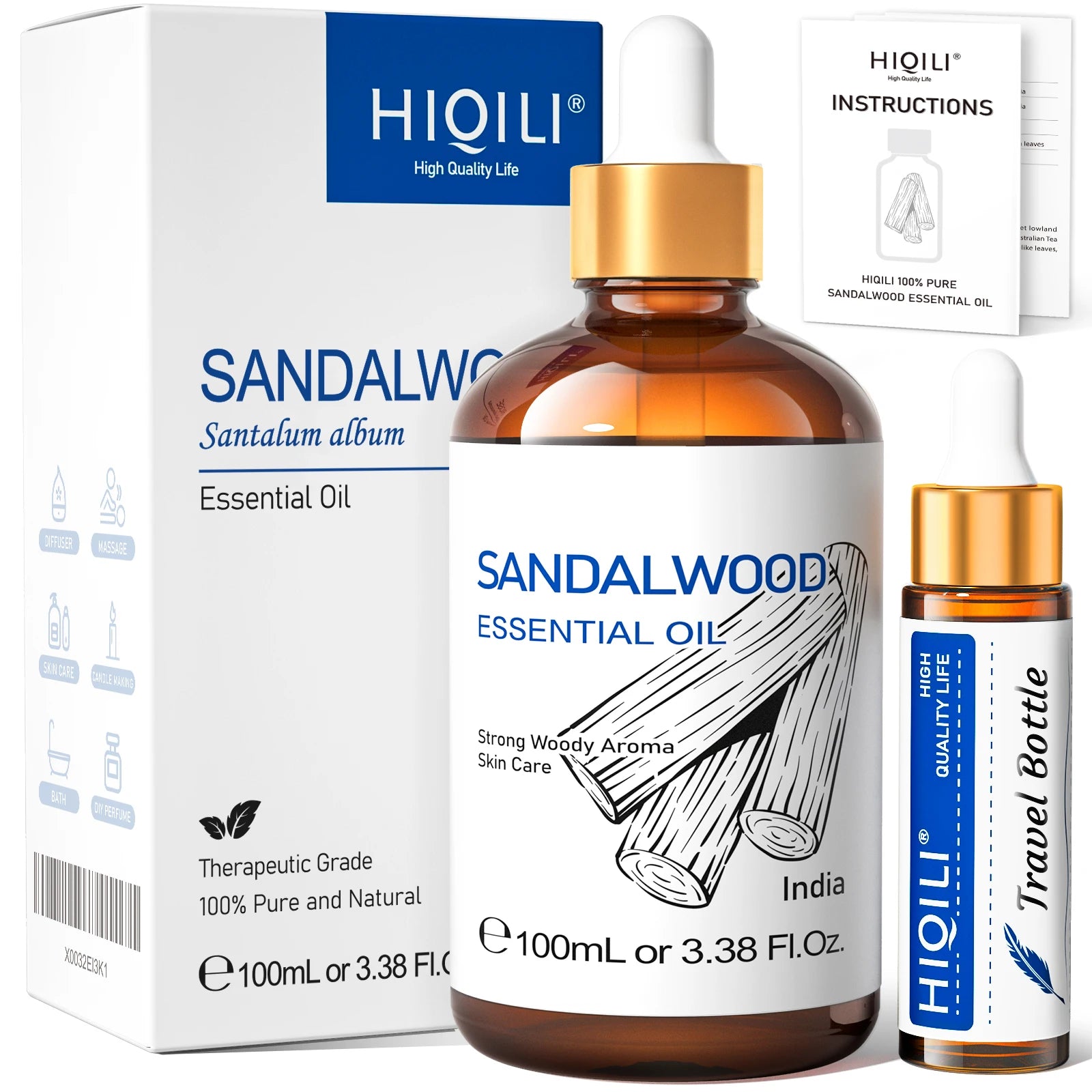 HIQILI Pure Lavender Essential Oil 100ml – Aromatherapy