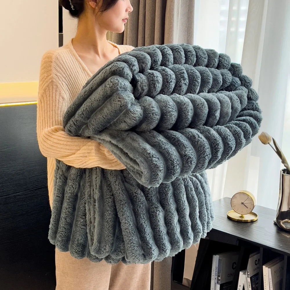 250 GSM Bed Throw Blanket – Soft, Warm & Plush for Winter