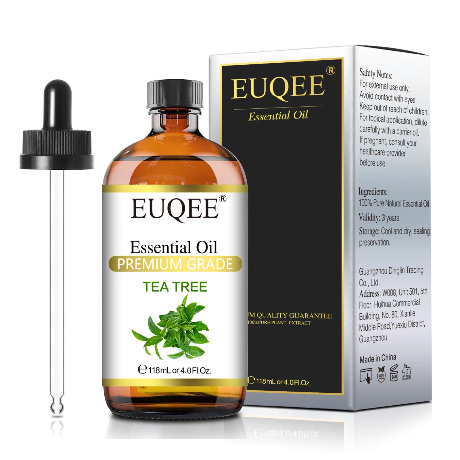 EUQEE Premium Essential Oil 118ml – Orange, Lavender & Cinnamon