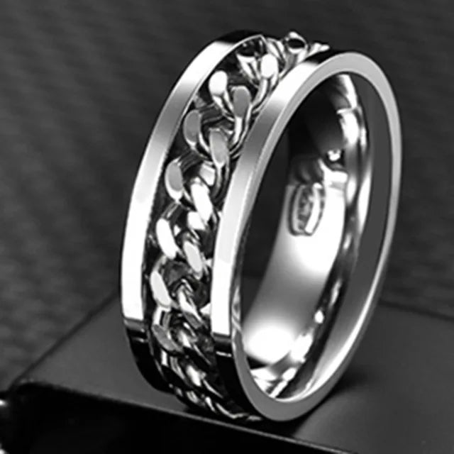 Bague Rotative Acier Inoxydable - Bijou Méditation Pleine Conscience