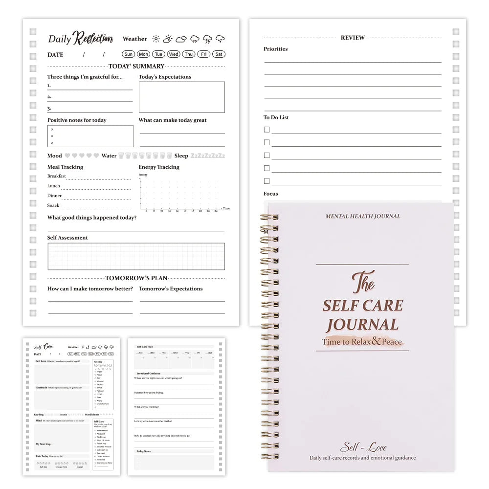 A5 Self-Care Journal – 50 Sheets with Positive Affirmations
