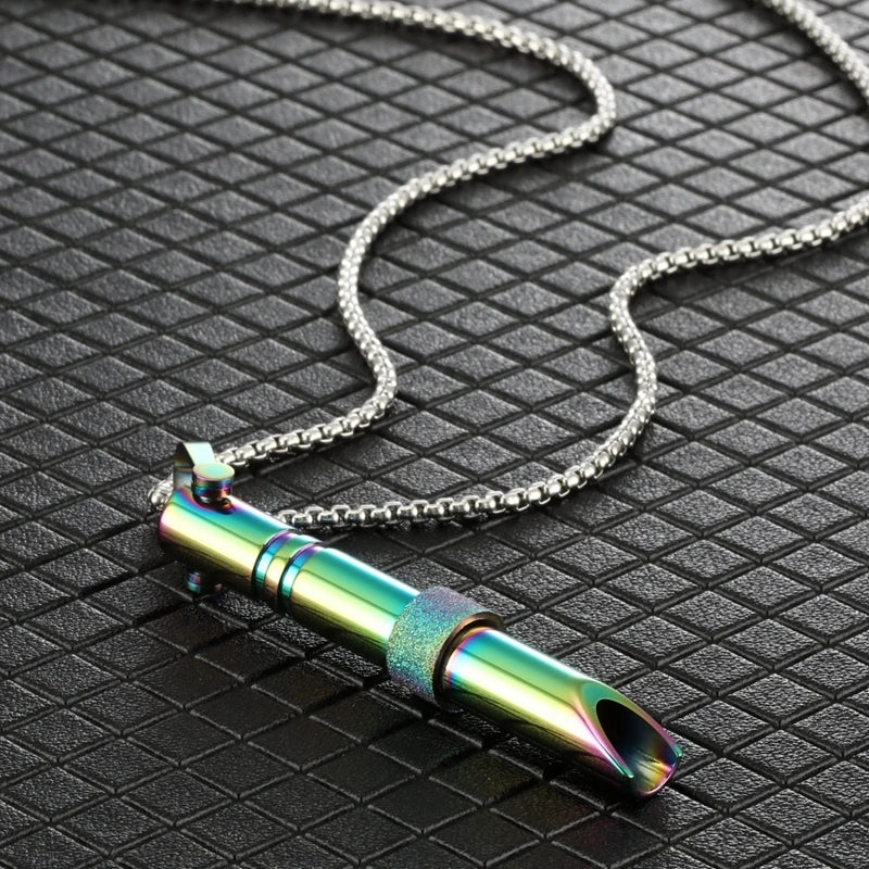 Couple Meditation Necklace (Steel) – Geometric Pendant, Unisex