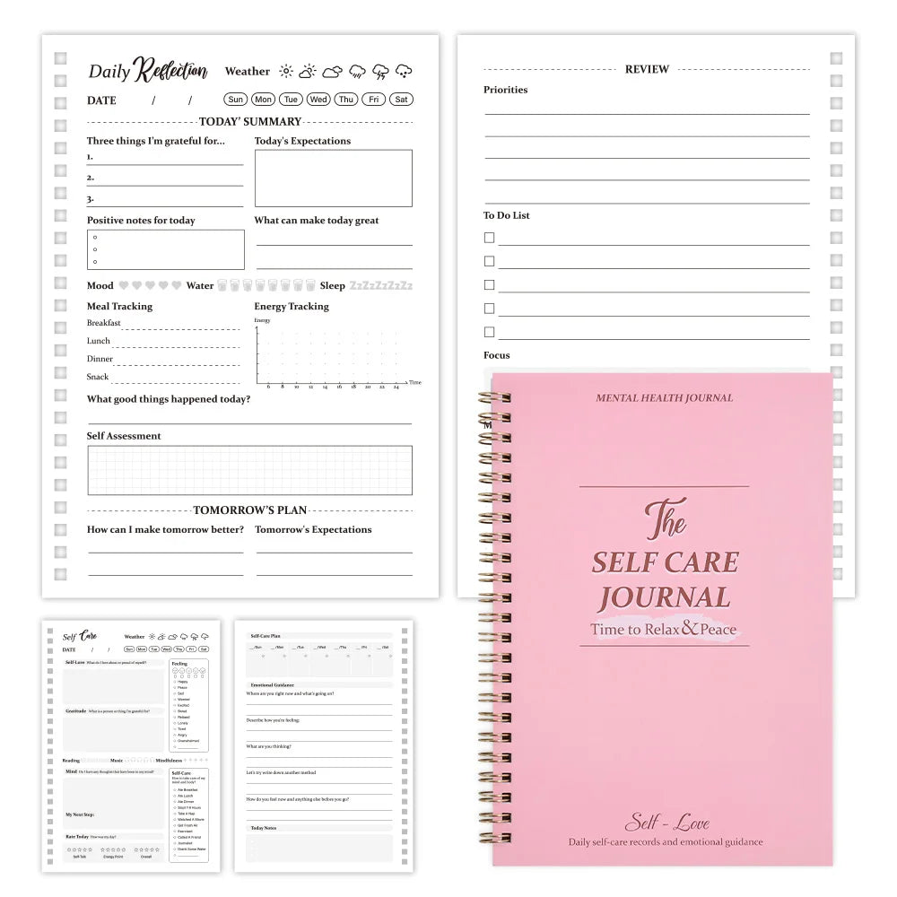 A5 Self-Care Journal – 50 Sheets with Positive Affirmations