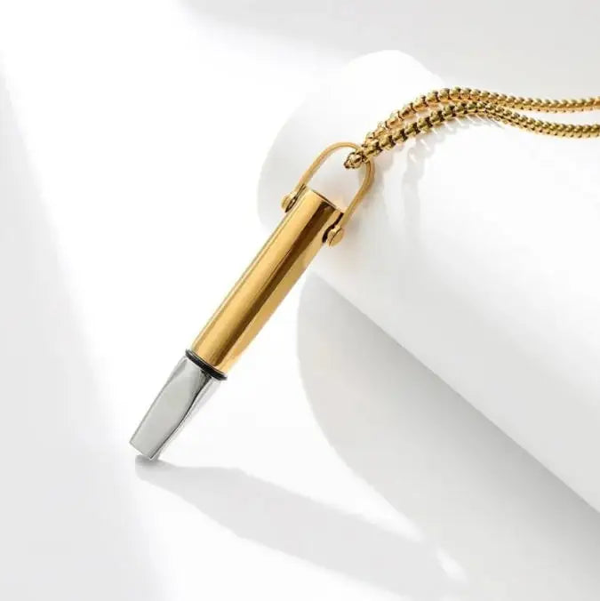 528Hz Meditation Pendant Necklace (Steel) – Mindfulness, Unisex