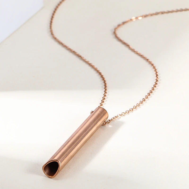 Couple Meditation Necklace (Steel) – Geometric Pendant, Unisex