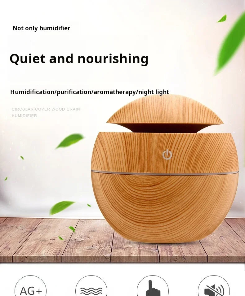 Humidificateur Diffuseur Champignon USB - Silencieux Bois