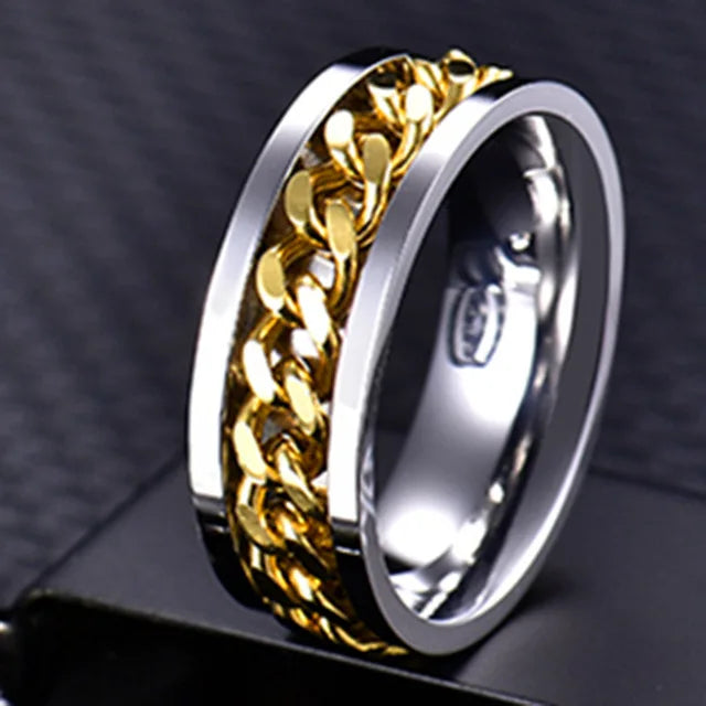 Bague Rotative Acier Inoxydable - Bijou Méditation Pleine Conscience