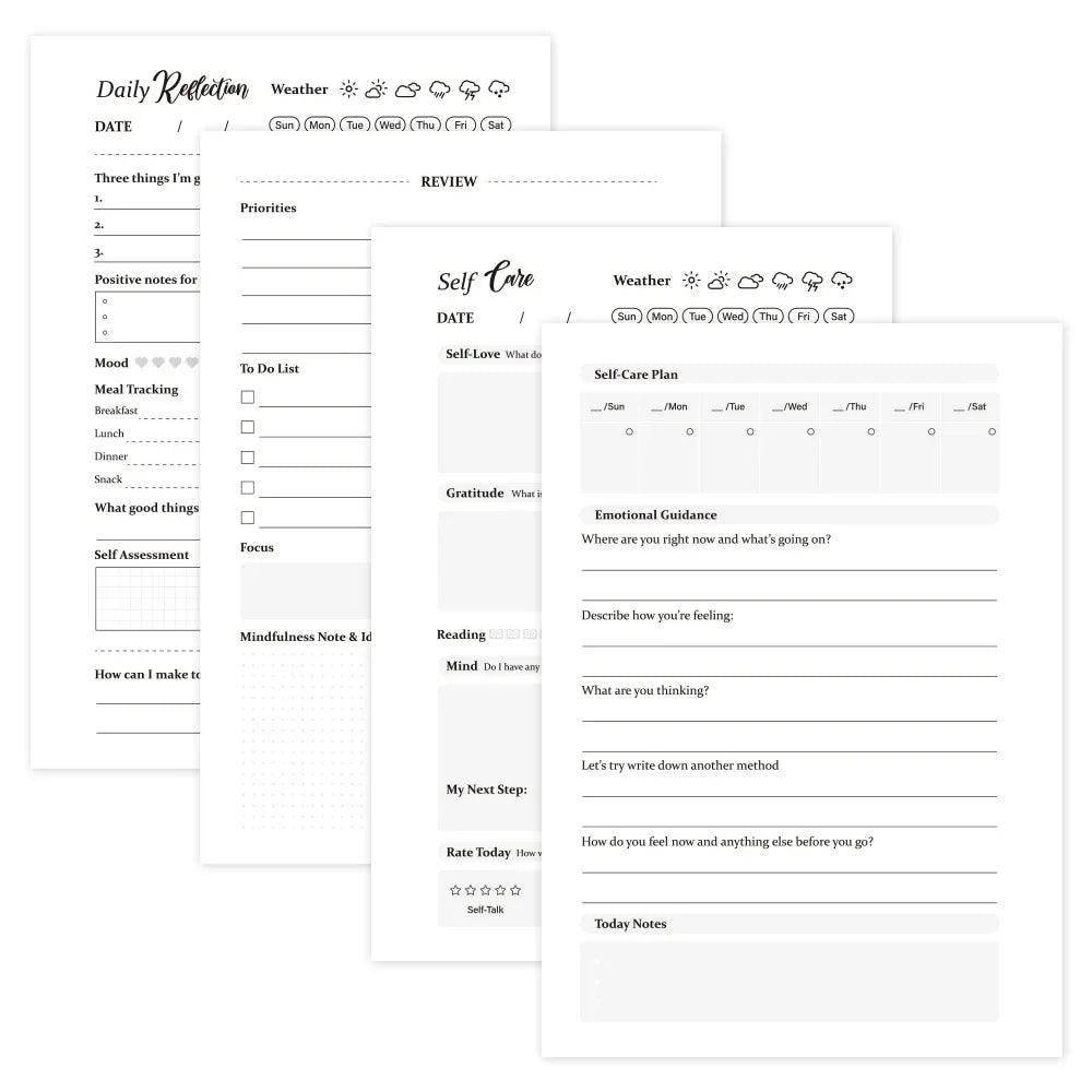 A5 Self-Care Journal – 50 Sheets with Positive Affirmations