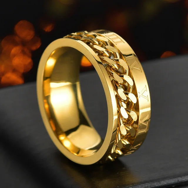 Bague Rotative Acier Inoxydable - Bijou Méditation Pleine Conscience