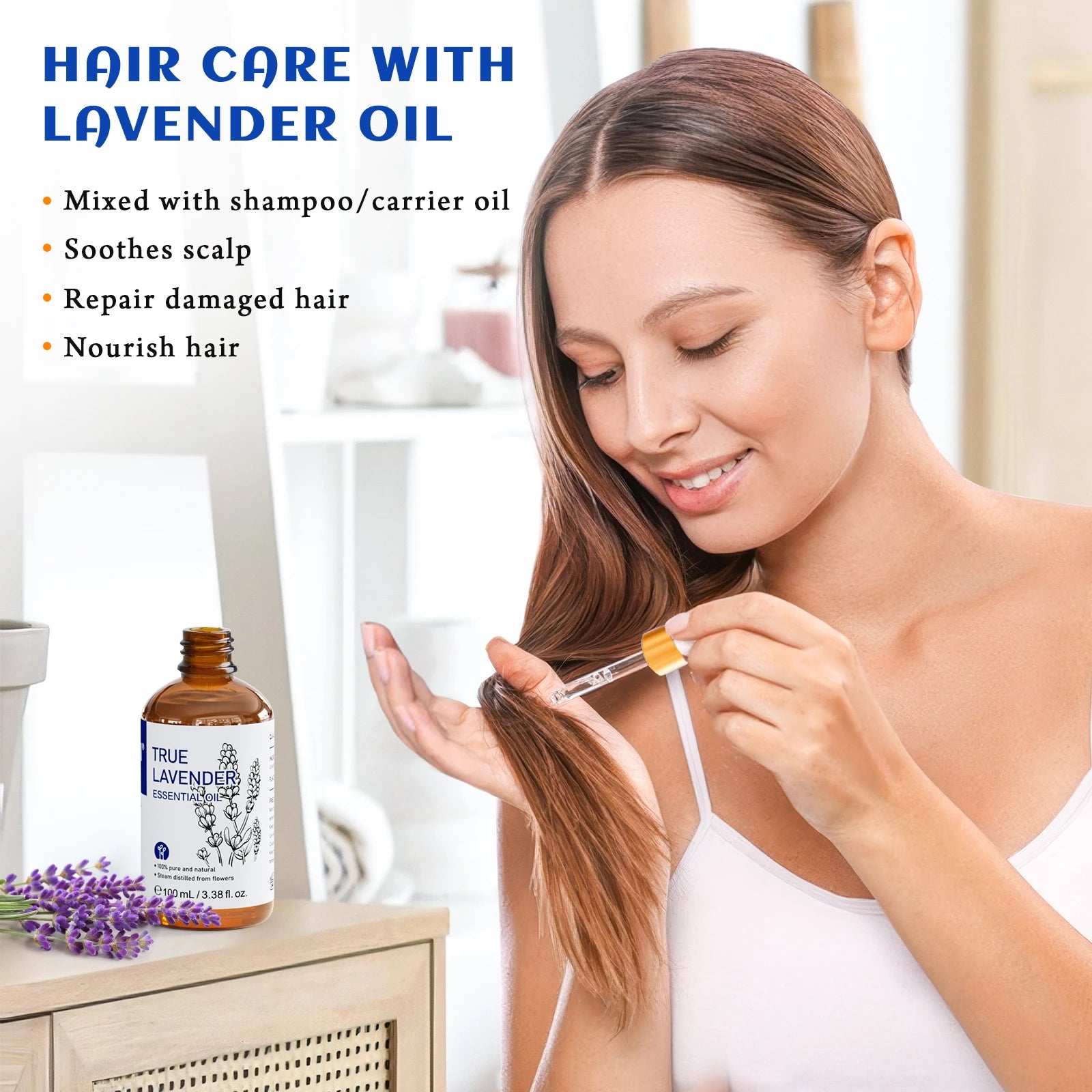 HIQILI Pure Lavender Essential Oil 100ml – Aromatherapy