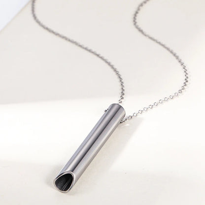 Couple Meditation Necklace (Steel) – Geometric Pendant, Unisex