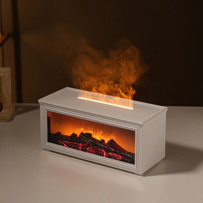 Diffuseur Huiles Essentielles Flamme - Humidificateur 7 Couleurs LED