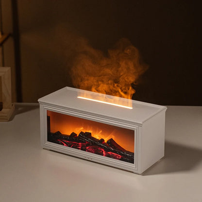 Diffuseur Huiles Essentielles Flamme - Humidificateur 7 Couleurs LED