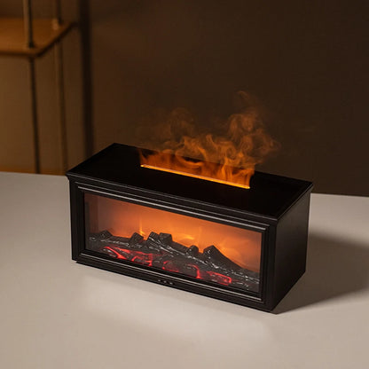 Diffuseur Huiles Essentielles Flamme - Humidificateur 7 Couleurs LED