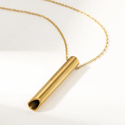 Couple Meditation Necklace (Steel) – Geometric Pendant, Unisex