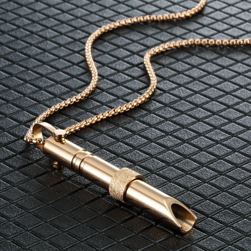 Couple Meditation Necklace (Steel) – Geometric Pendant, Unisex