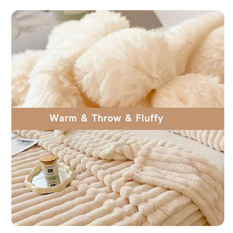 250 GSM Bed Throw Blanket – Soft, Warm &amp; Plush for Winter