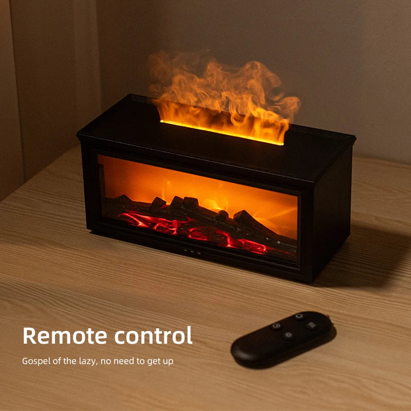 Diffuseur Huiles Essentielles Flamme - Humidificateur 7 Couleurs LED