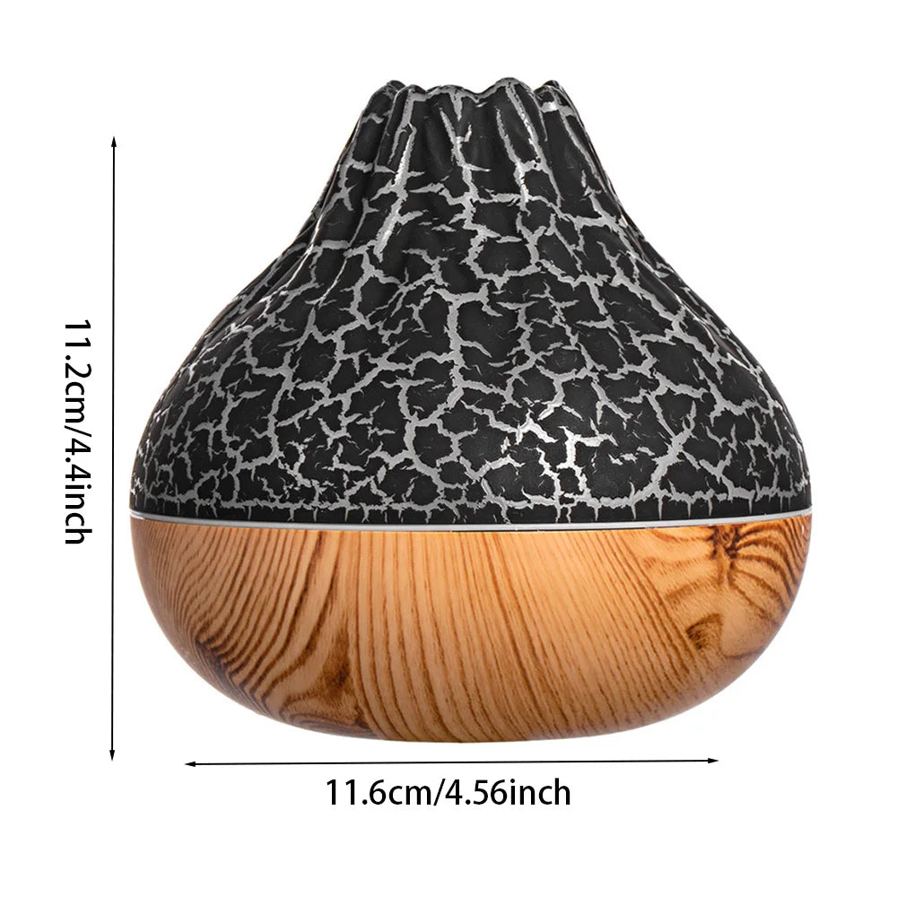 Humidificateur Volcano 300ml - Diffuseur 7 Couleurs LED