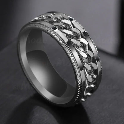 Bague Rotative Acier Inoxydable - Bijou Méditation Pleine Conscience