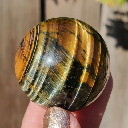 Pierre Œil de Tigre Jaune &amp; Bleu – Décoration &amp; Énergie Positive