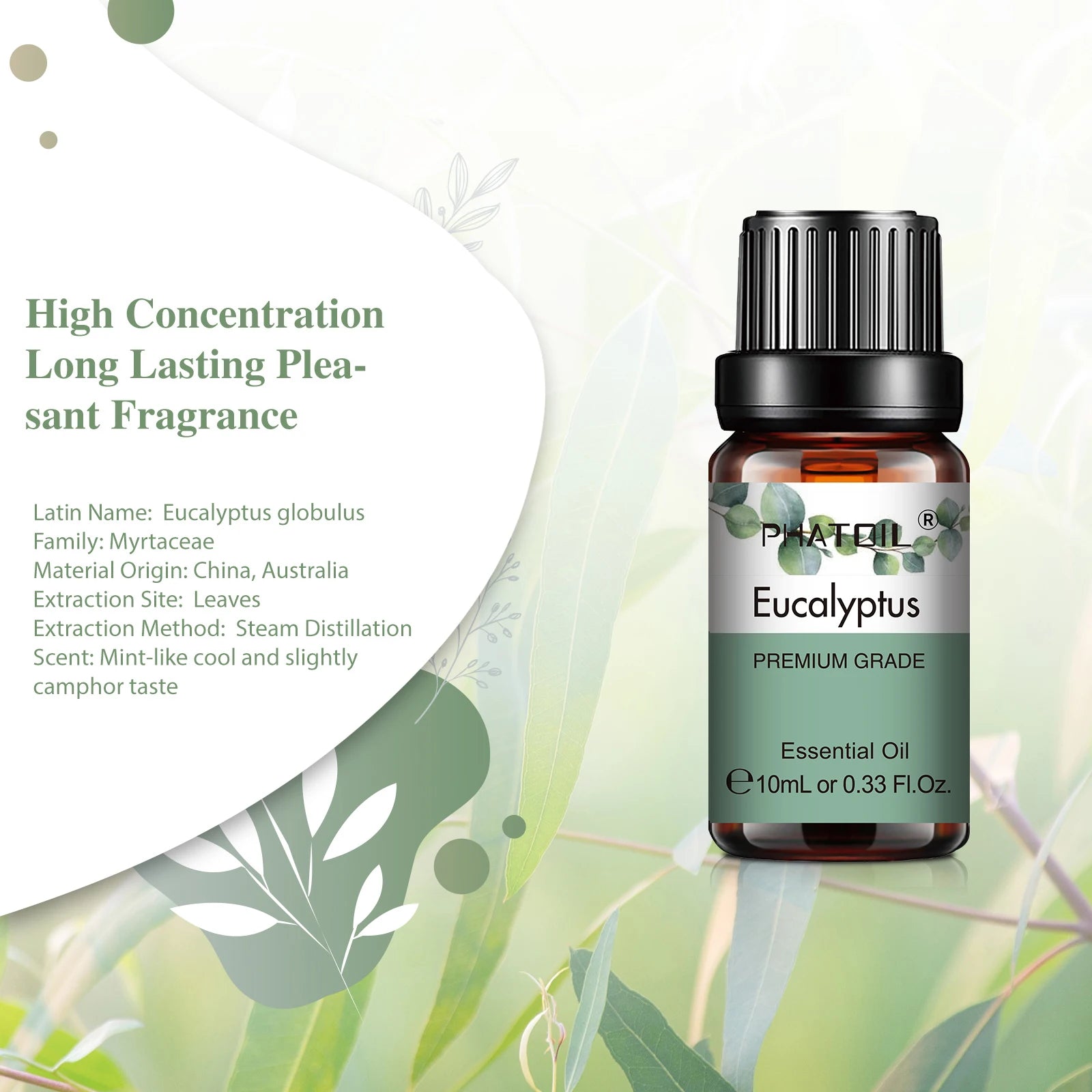 Huile Essentielle PHATOIL 10ml - Eucalyptus Lavande Menthe