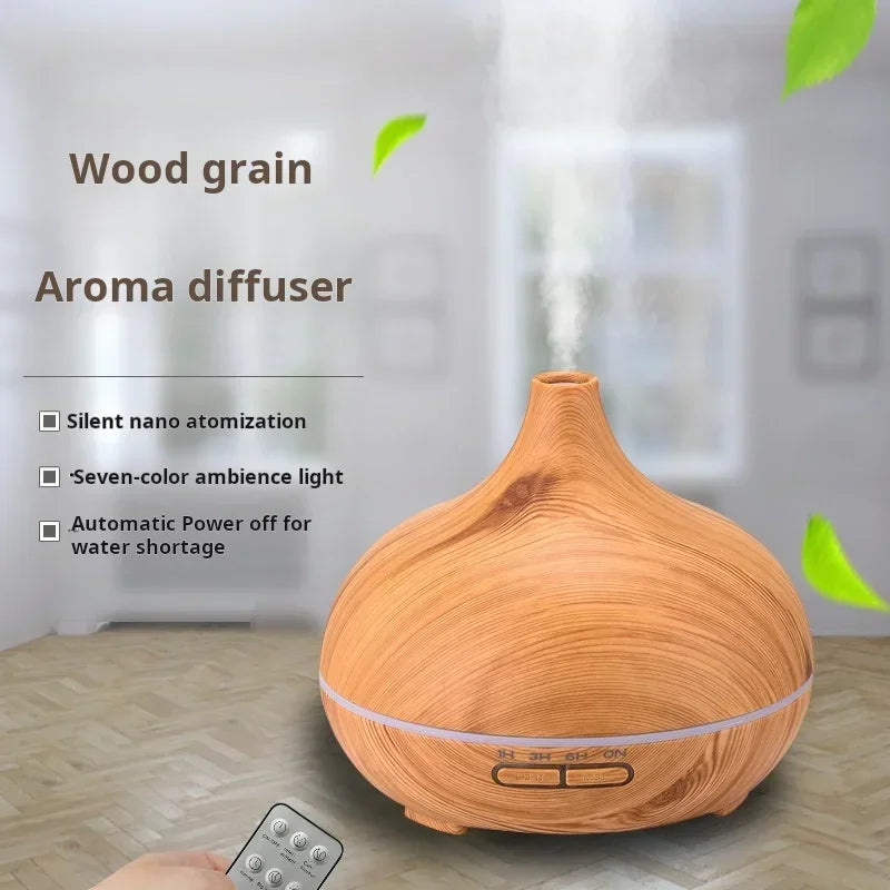 Large-Capacity Wooden Essential Oil Diffuser – Silent