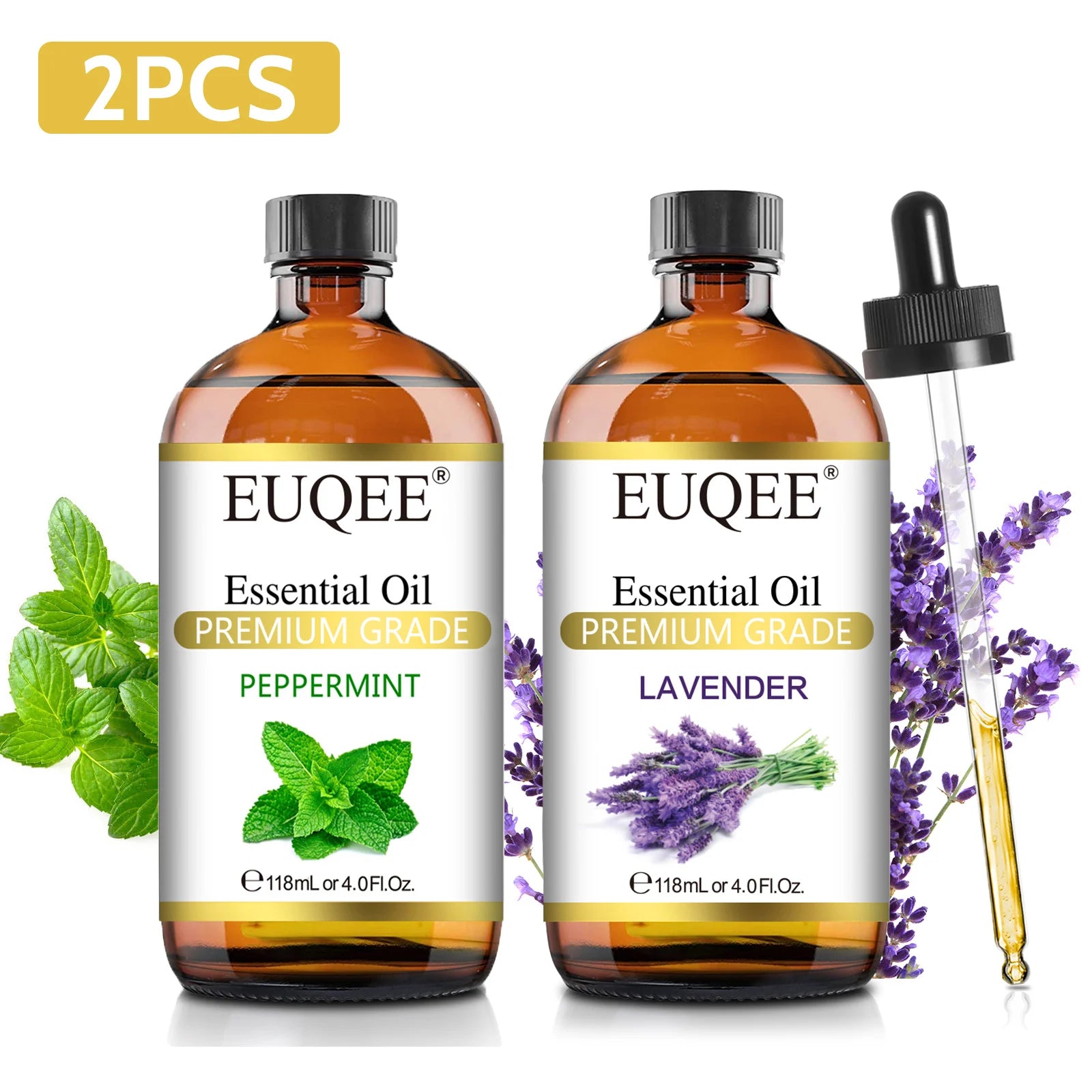 EUQEE Premium Essential Oil 118ml – Orange, Lavender &amp; Cinnamon