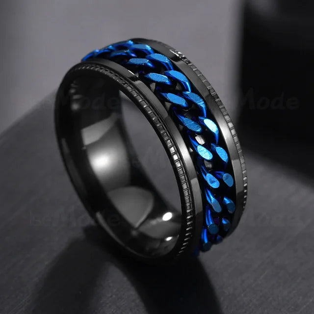 Bague Rotative Acier Inoxydable - Bijou Méditation Pleine Conscience