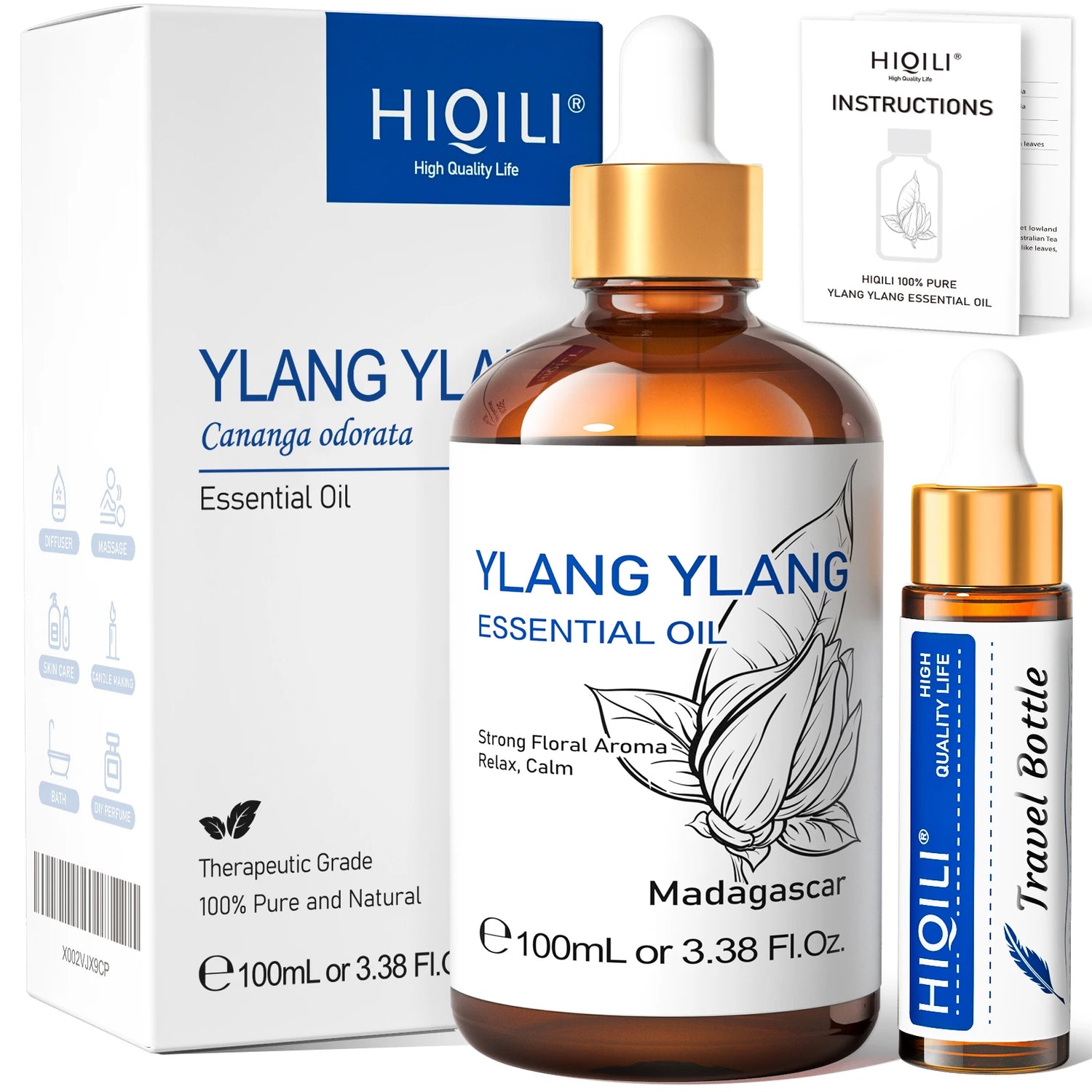 HIQILI Pure Lavender Essential Oil 100ml – Aromatherapy