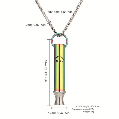 528Hz Meditation Pendant Necklace (Steel) – Mindfulness, Unisex