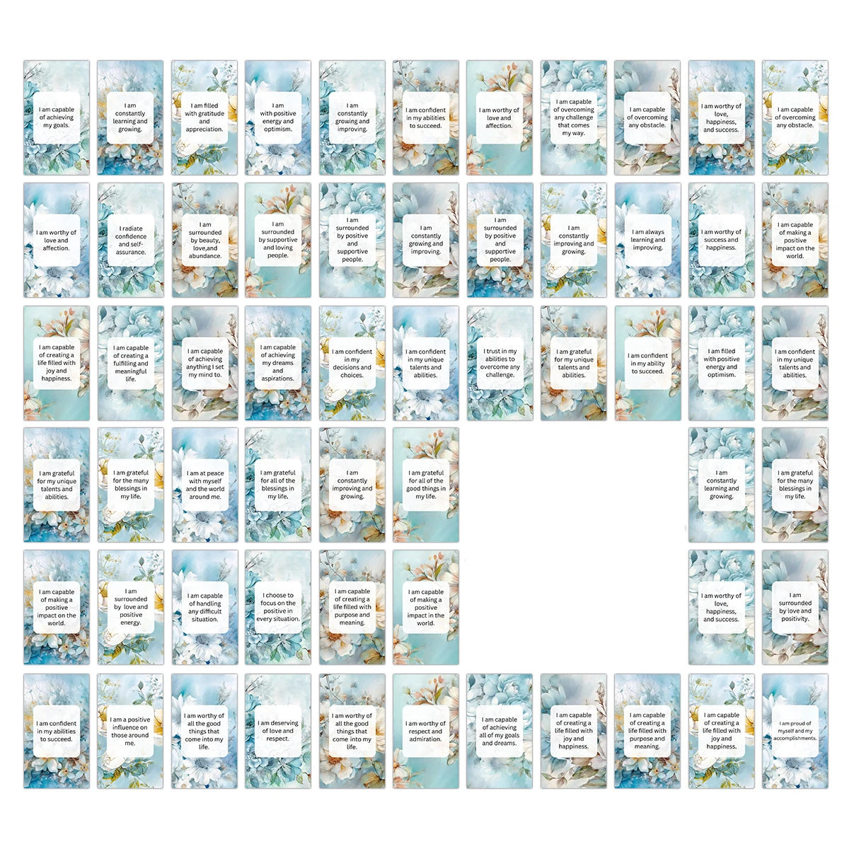 60pcs Affirmation Cards for Women – Motivational Positive Quotes, Wellness &amp; Encouragement Gift