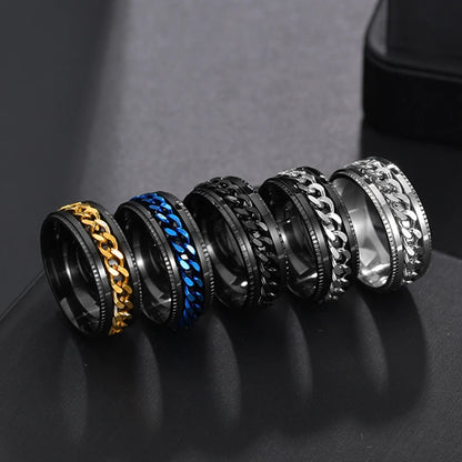 Bague Rotative Acier Inoxydable - Bijou Méditation Pleine Conscience