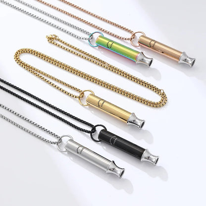 528Hz Meditation Pendant Necklace (Steel) – Mindfulness, Unisex