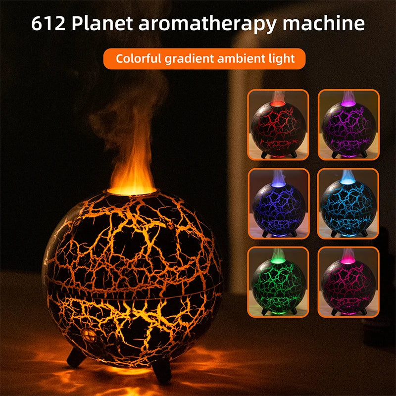 Diffuseur Arômes Planète 200ml USB - Flamme Colorée