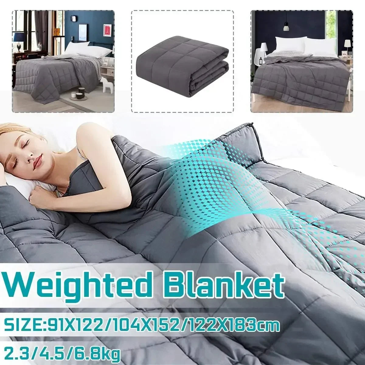 Adult Weighted Blanket – Calming Sleep Aid
