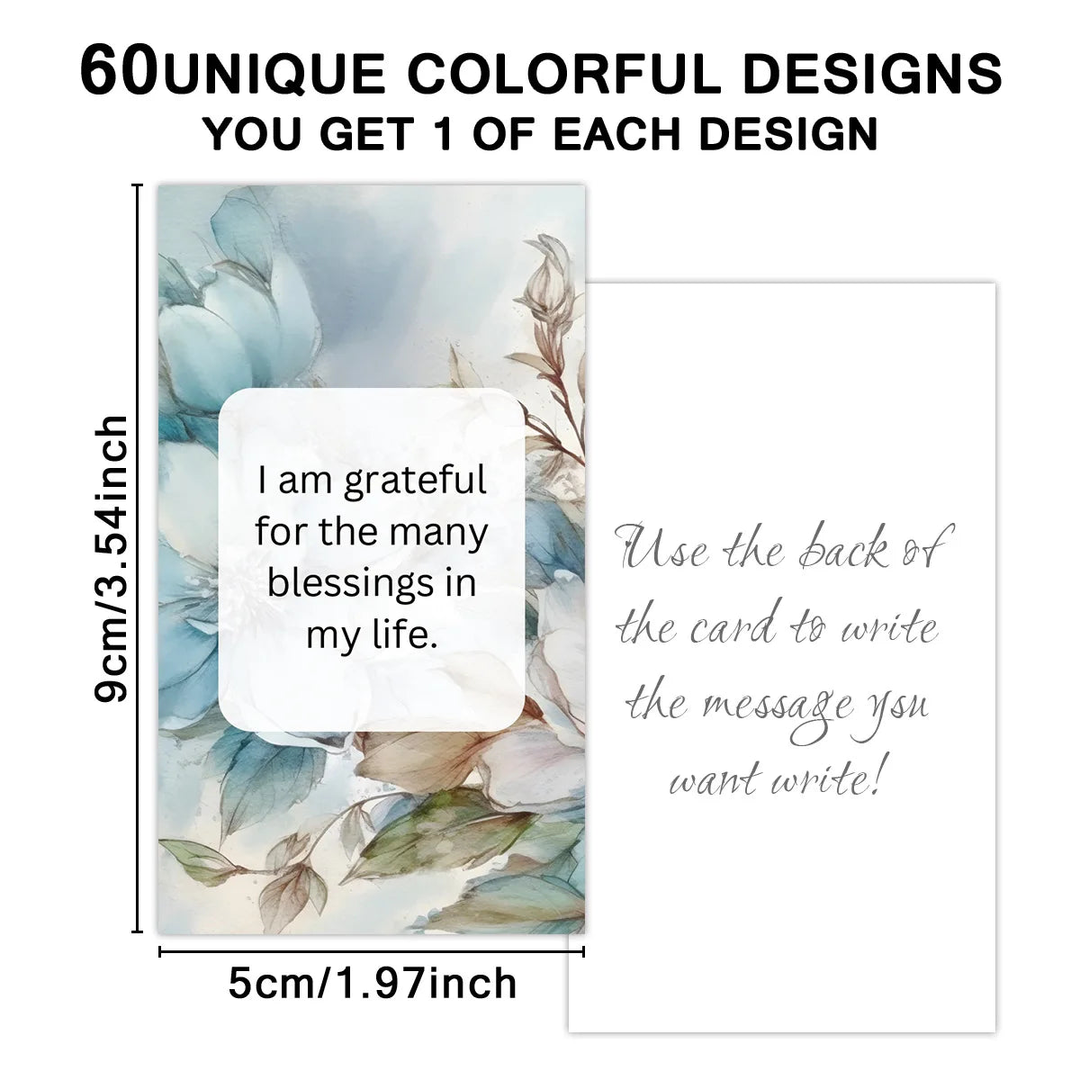 60pcs Affirmation Cards for Women – Motivational Positive Quotes, Wellness &amp; Encouragement Gift
