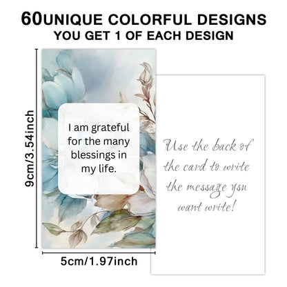 60pcs Affirmation Cards for Women – Motivational Positive Quotes, Wellness &amp; Encouragement Gift