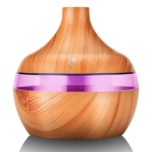 300ml Ultrasonic Wood Grain Humidifier Diffuser – Aromatherapy