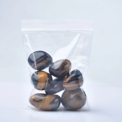 100% Natural Large Size Tiger Eye Stone And Quartz White Crystal Stone Healing Specimen Home Decor 15-30mm