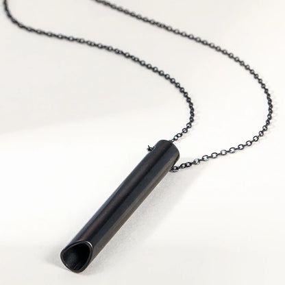 Couple Meditation Necklace (Steel) – Geometric Pendant, Unisex