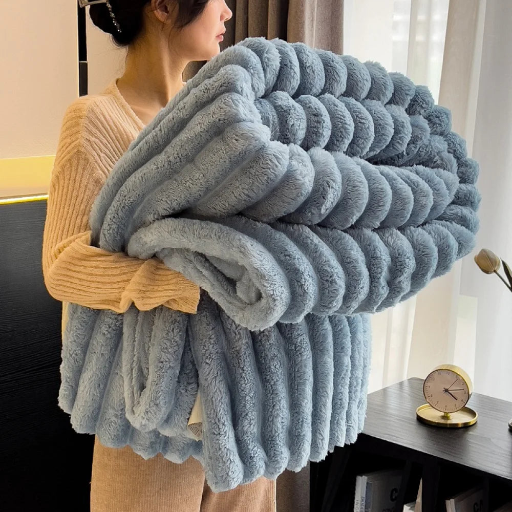 250 GSM Bed Throw Blanket – Soft, Warm &amp; Plush for Winter
