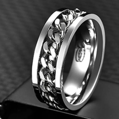 Bague Rotative Acier Inoxydable - Bijou Méditation Pleine Conscience
