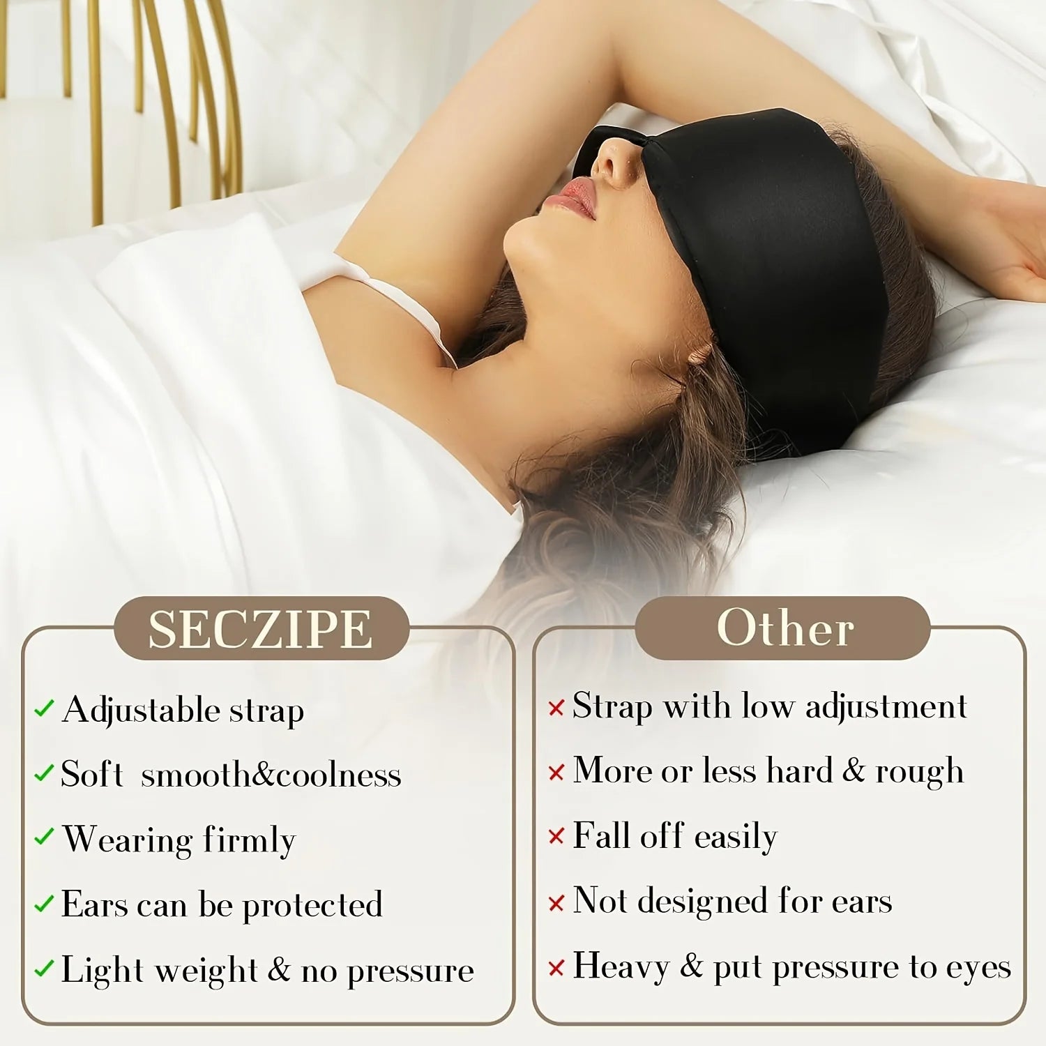 Gravity Sleep Mask with Light Blocking – Deep Sleep &amp; Relaxation Aid