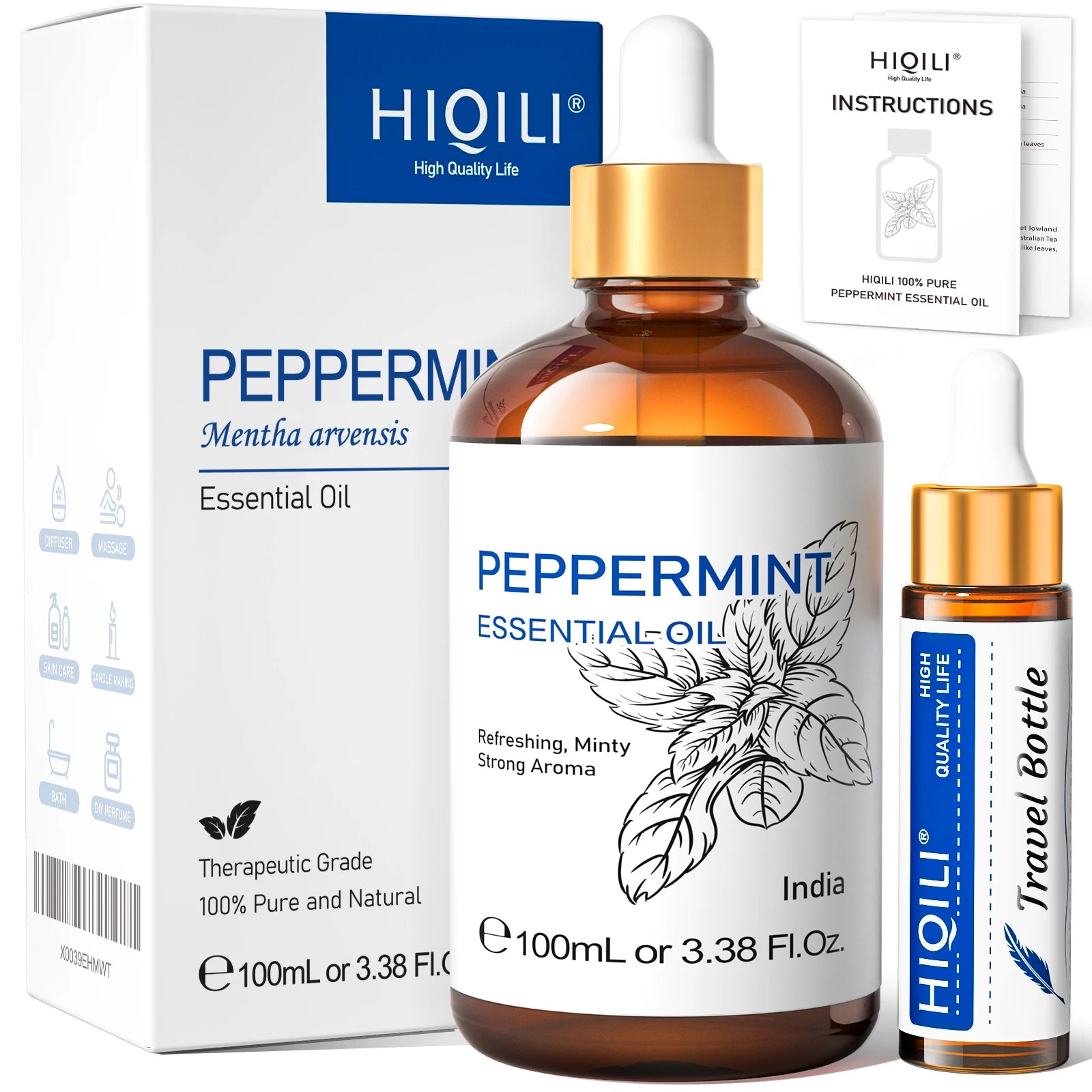 HIQILI Pure Lavender Essential Oil 100ml – Aromatherapy