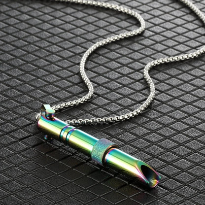 Couple Meditation Necklace (Steel) – Geometric Pendant, Unisex