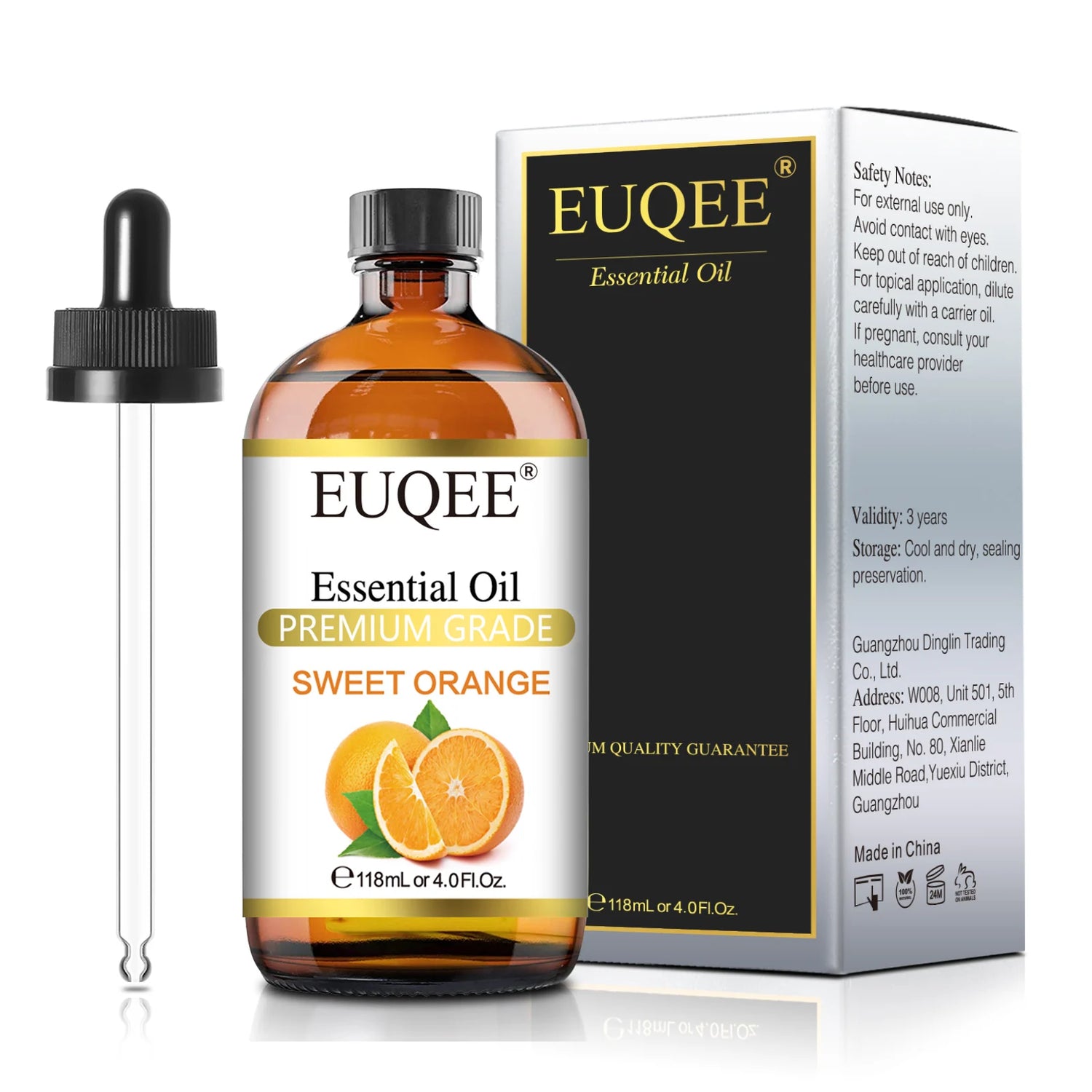 EUQEE Premium Essential Oil 118ml – Orange, Lavender &amp; Cinnamon