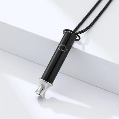 528Hz Meditation Pendant Necklace (Steel) – Mindfulness, Unisex