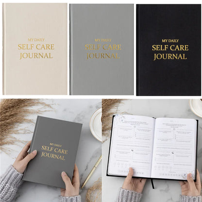 Five-Minute Gratitude Journal – Personal Development Notebook with Fabric Cover